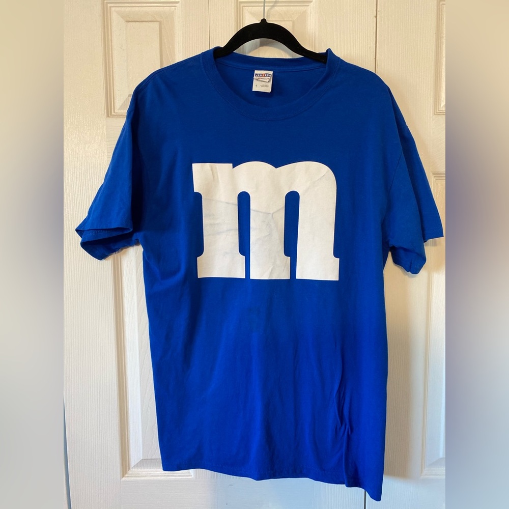 Blue M&M tshirt